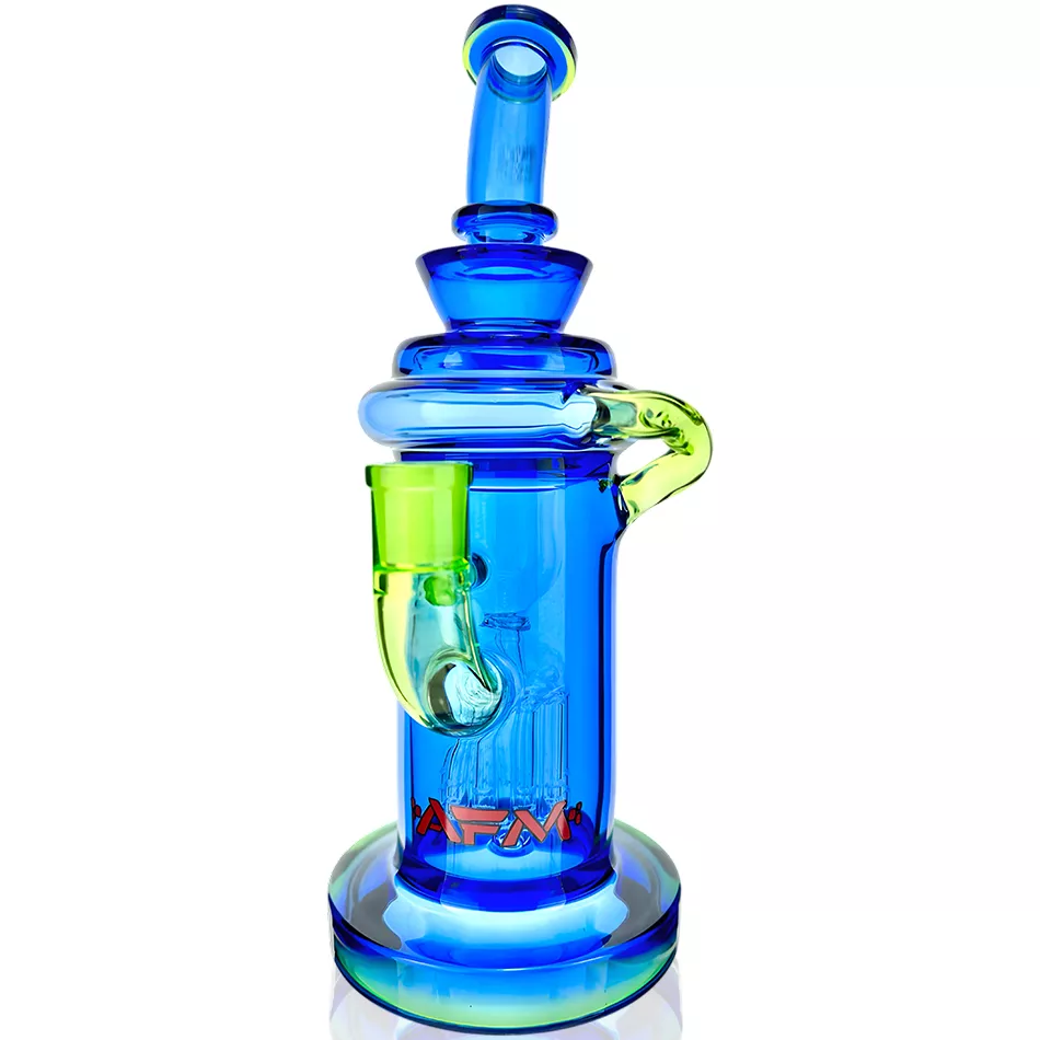 10″ AFM Glass Power Station Full Color Glass Recycler Dab Rig