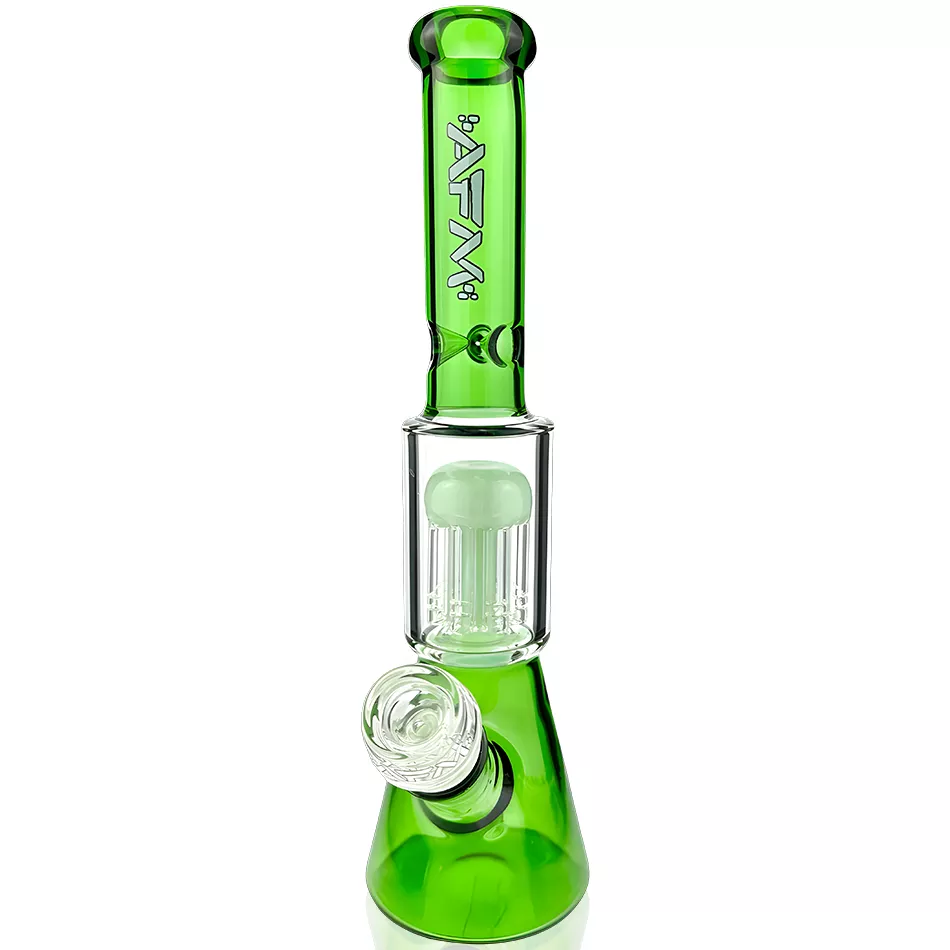 10″ AFM Glass Tree Perc Color Glass Mini Beaker Bong