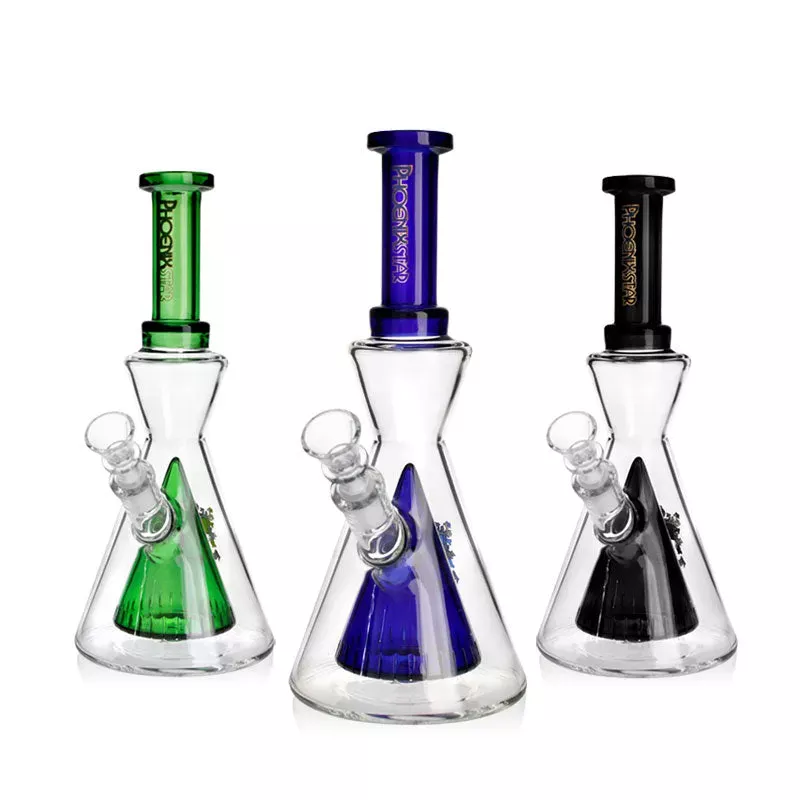 10 ” Phoenix Star Pyramid Percolator Beaker Bong