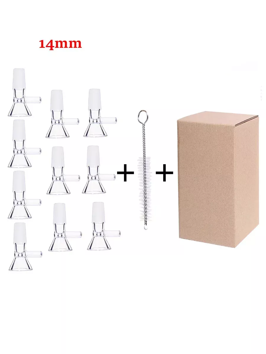 10PCS 14MM Glass Bowl & Brush Set Combo