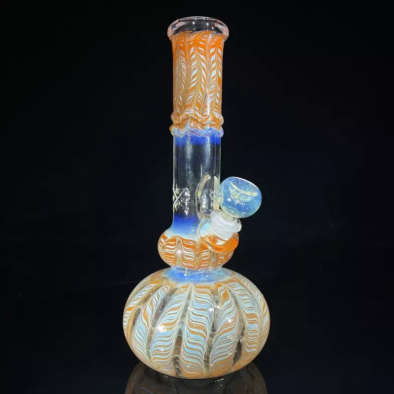 11″ Color Rake Double Bubble Bong