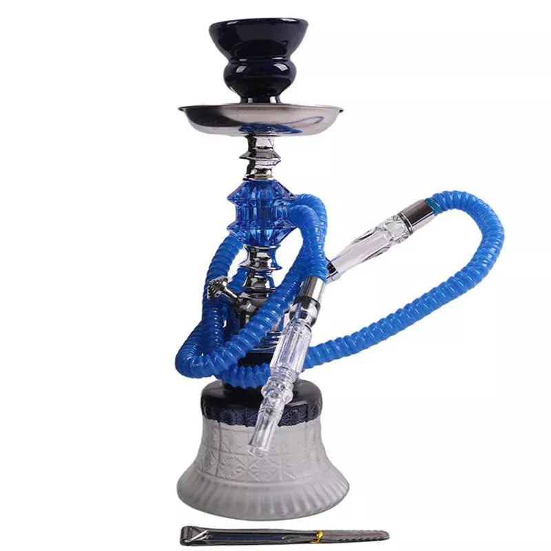 11″ Hookah Single Hose- Midnght Sapphire Shape – Blue