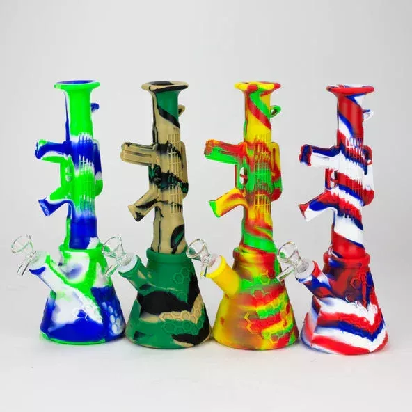 11″ Multi-Colour Bazooka Silicone Detachable Water Bong
