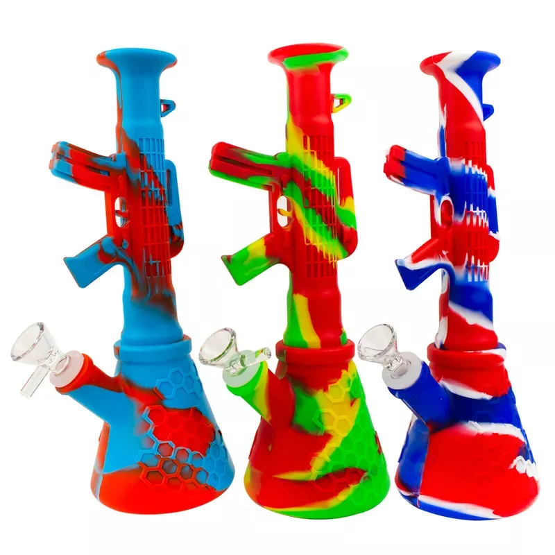 11 ” Rifle Gun Beaker Silicone Water Pipe
