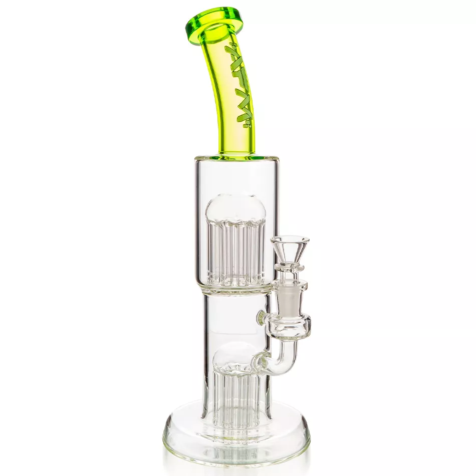 12 ” AFM Glass Double Cosmos Clear Glass Dab Rig