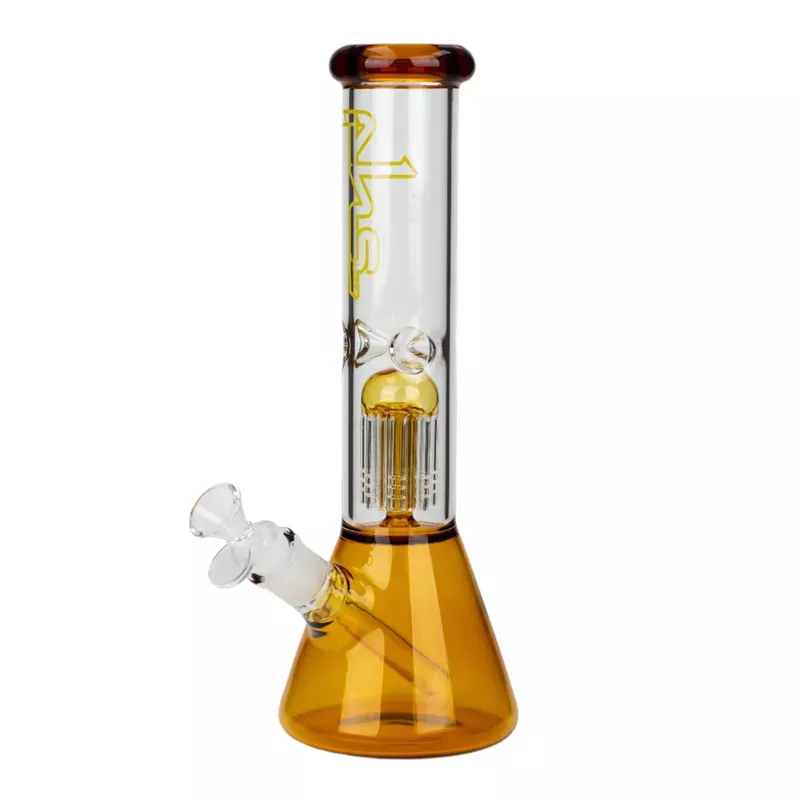 12 ” Glass Beaker Color Bong Tree Perc