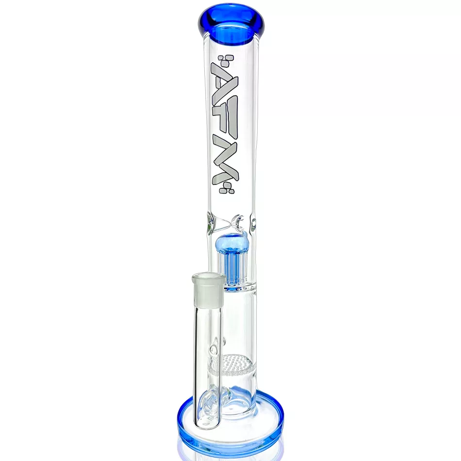 14″ AFM Glass Ripper Single Arm Perc Glass Straight Tube Bong