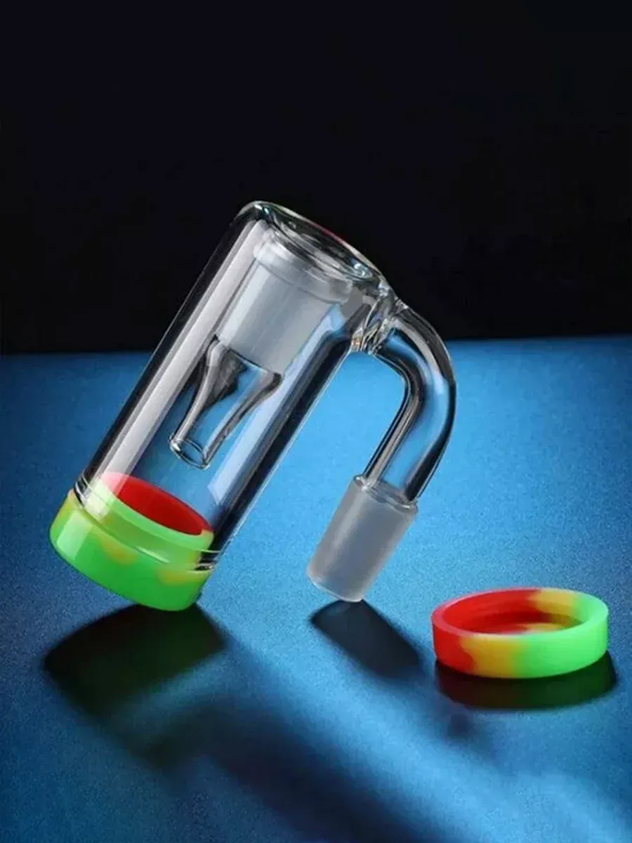 14 mm Male 90° Glass Ash Catcher with Silicone Base