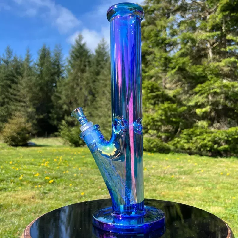 14″ Translucent Straight Tube Bong – Blue