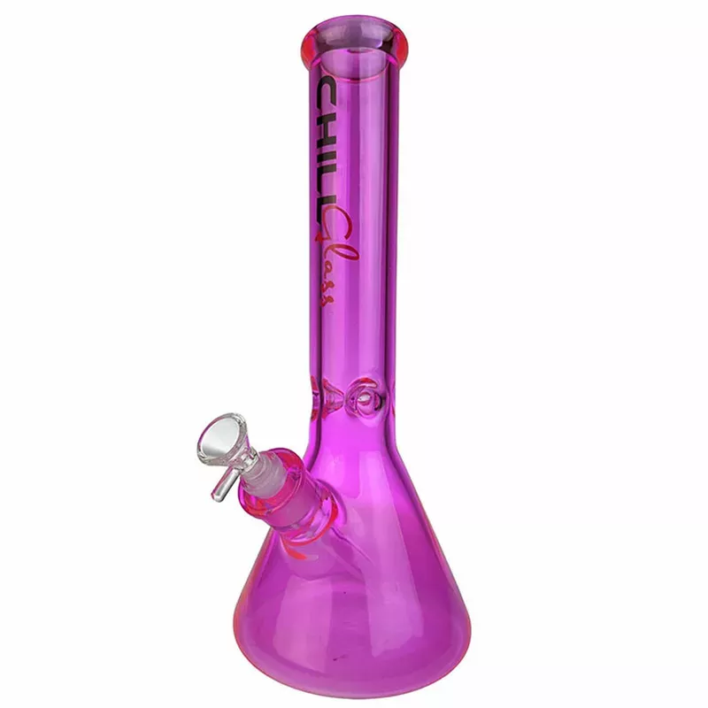 14” UV Pink Beaker Bong – Chill Glass