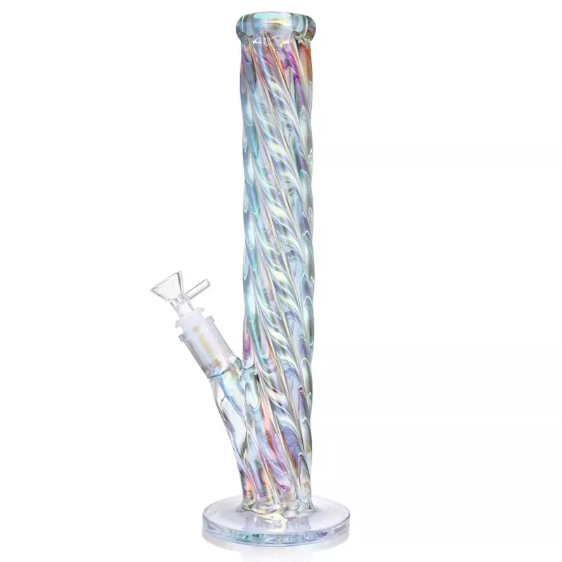 16 ” Iridescent Straight Tube Glass Bong