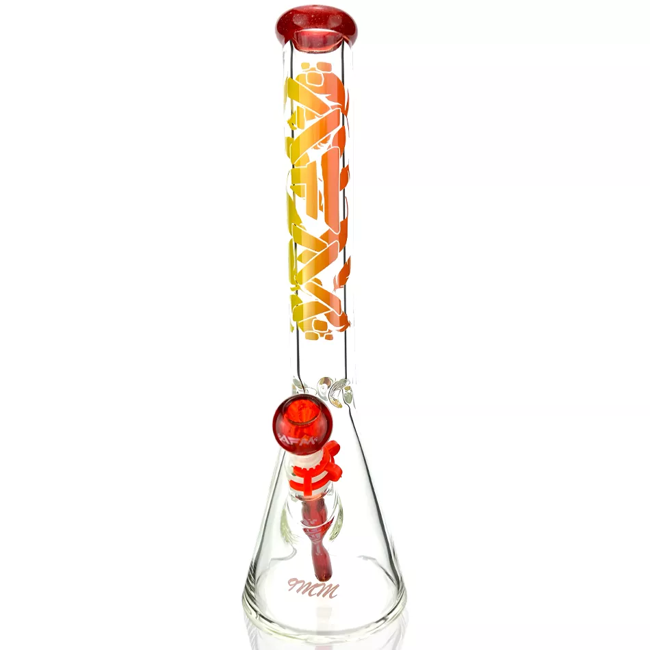 18 ” AFM Phoenix 9mm Clear Glass Beaker Bong + Ash-Catcher Bundle
