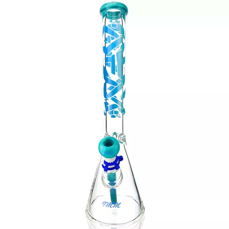 18 ” AFM Phoenix 9mm Clear Glass Beaker Bong Bundle Set