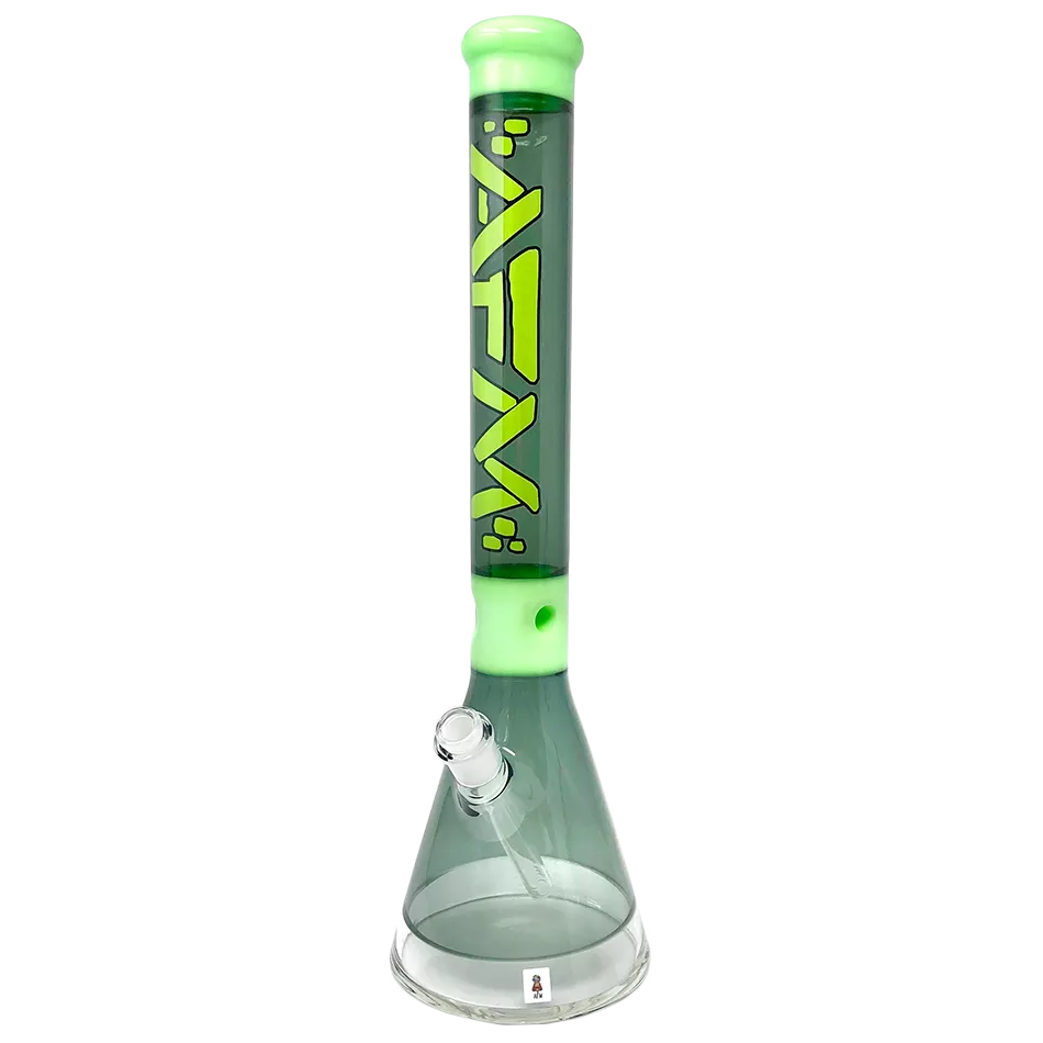 18 ” AFM Pulsar Color Glass Beaker Bong – Smokey/ Slime