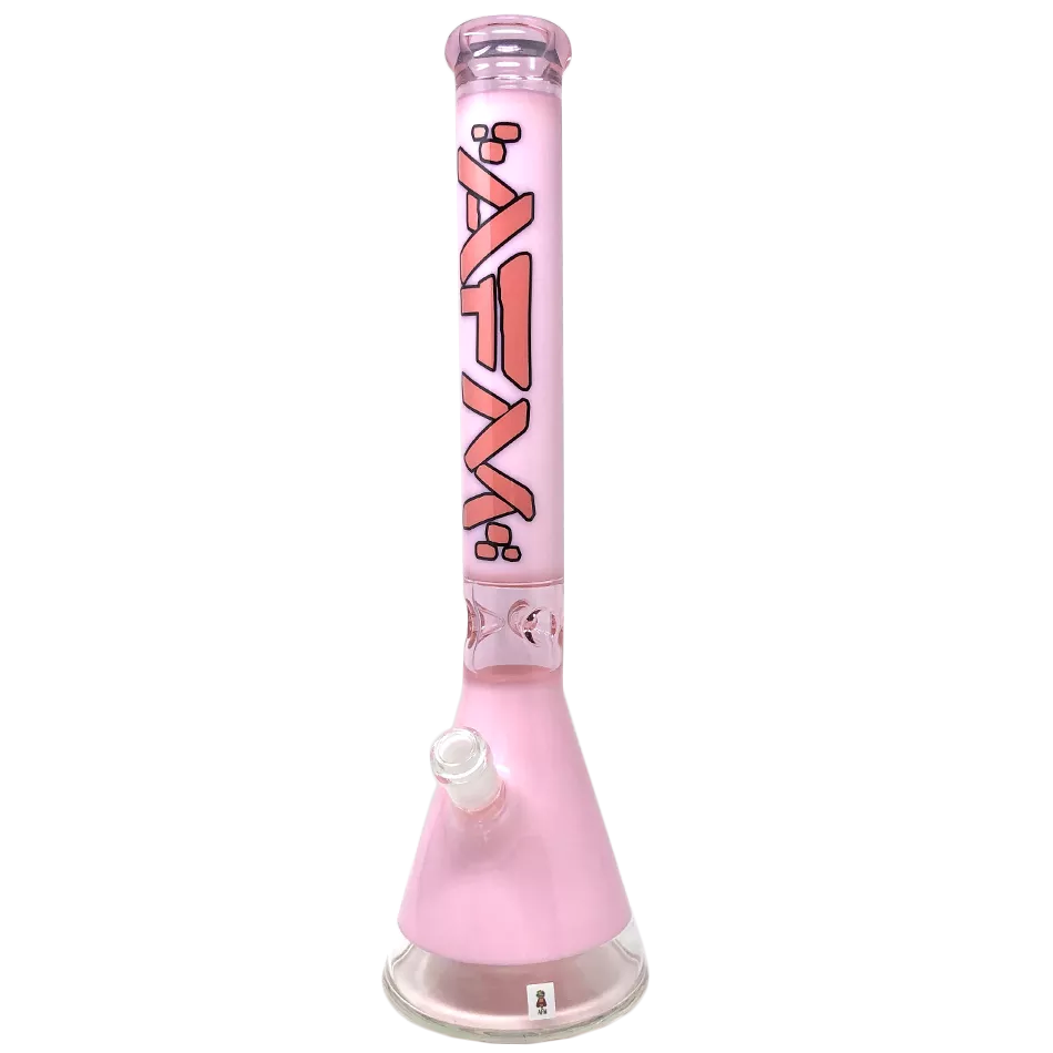18 ” AFM Pulsar Pink Glass Beaker Bong