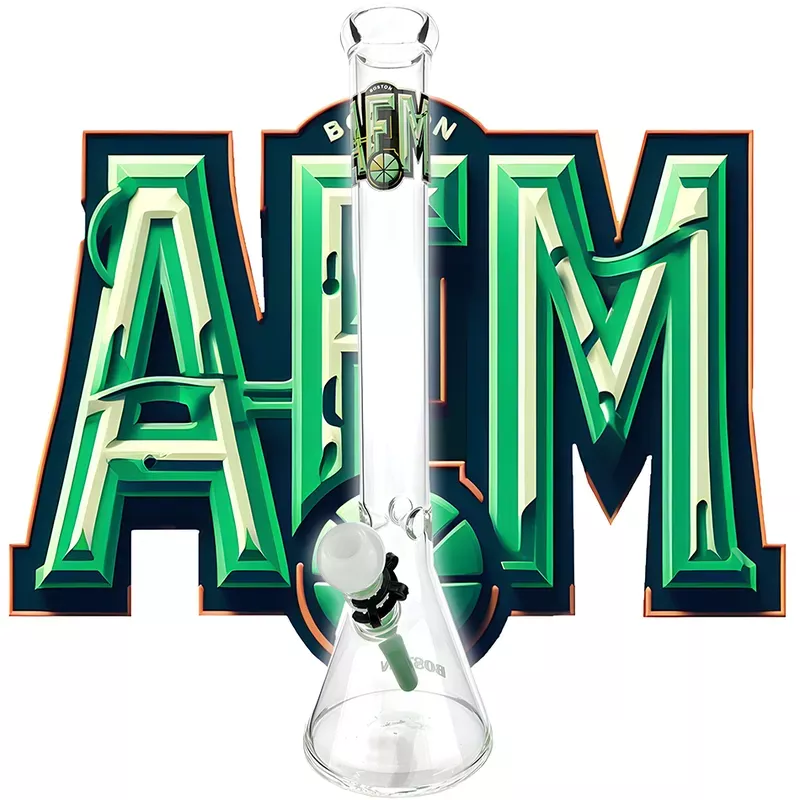 18 ” Boston Basketball 5mm Beaker Bong Bundle