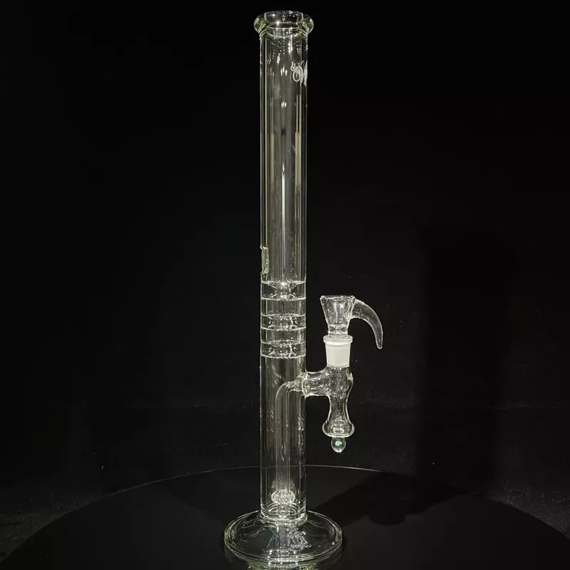 18″ Fixed Showerhead to Triple Maria Ring Straight Tube Bong