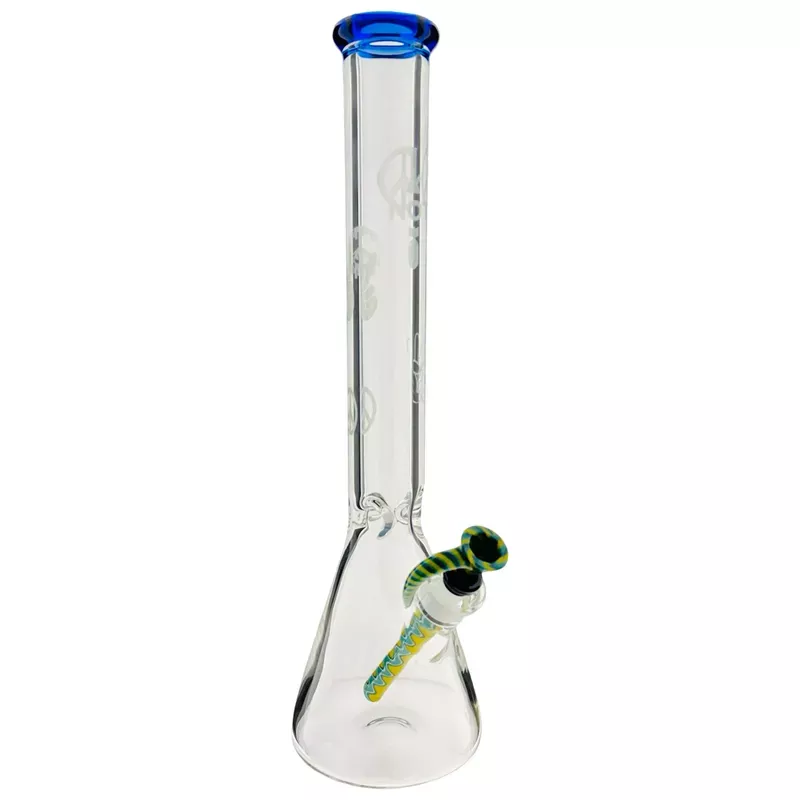 18 ” X 9mm One Of One Peace And Love Special Beaker Bong