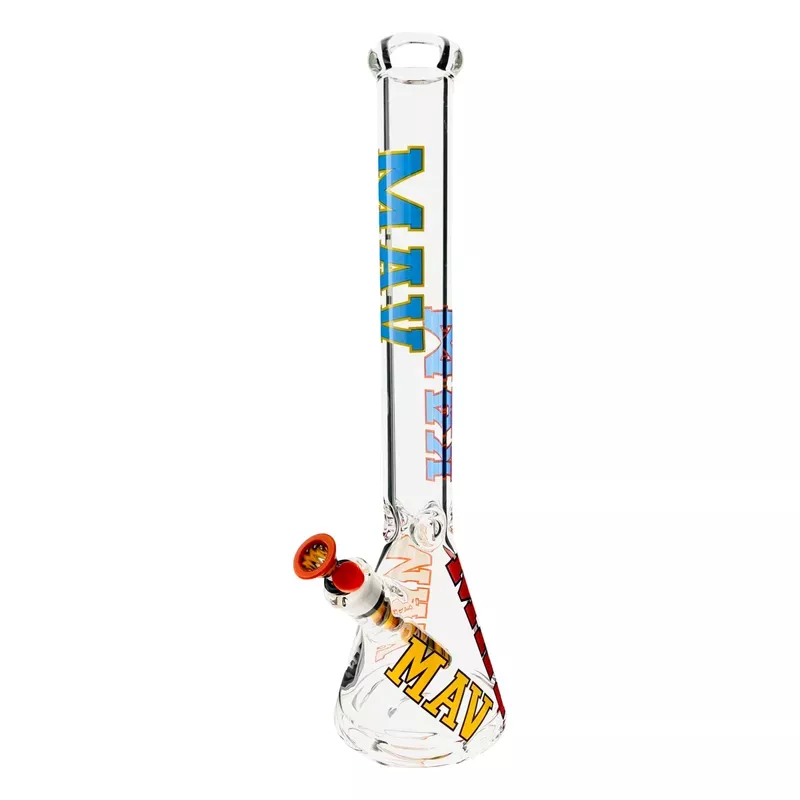 18 ” X 9mm One Of One Varsity Sampler Beaker Bong