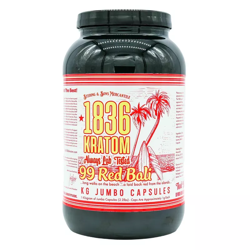 1836 Kratom 99 Red Bali – 1kg Capsules
