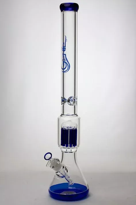 23 ” Genie 12-arm 9 mm colored bottom glass water bong