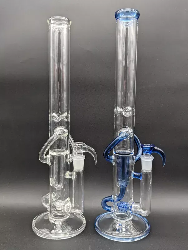 2K Glass 18 ” Threeline Recycler Bong