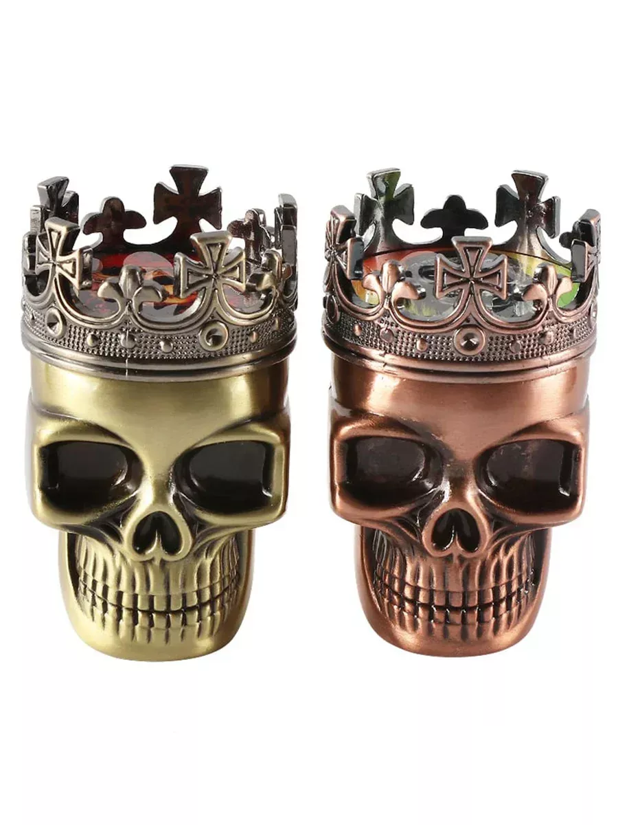 3 Piece Cool Skull Metal Weed Grinder