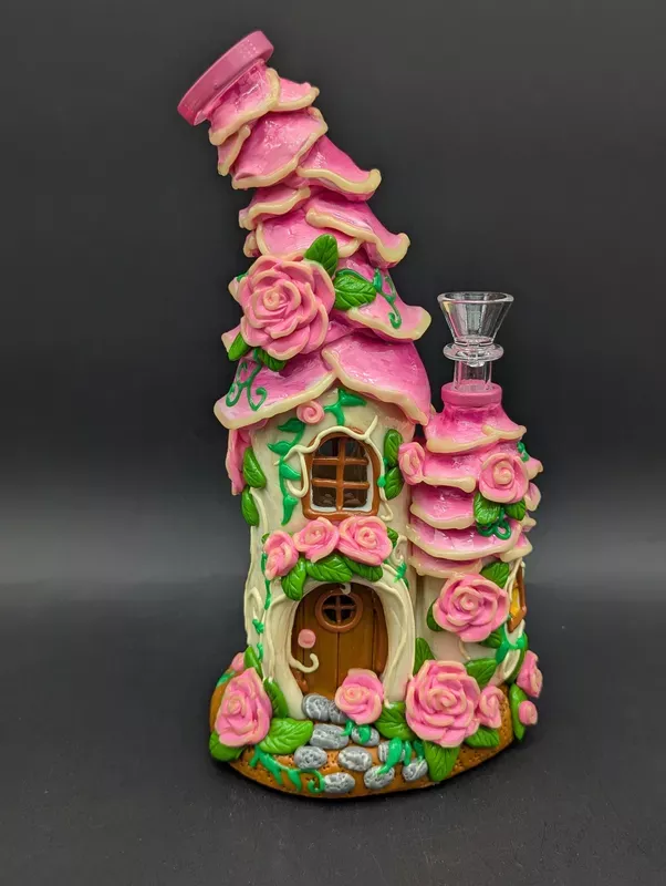3D 10 ” Rose Petal House Water Pipe