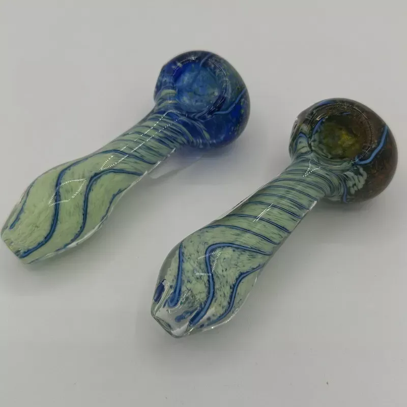 4.25″ Multicolor Swirled Slime Fritted Pipe