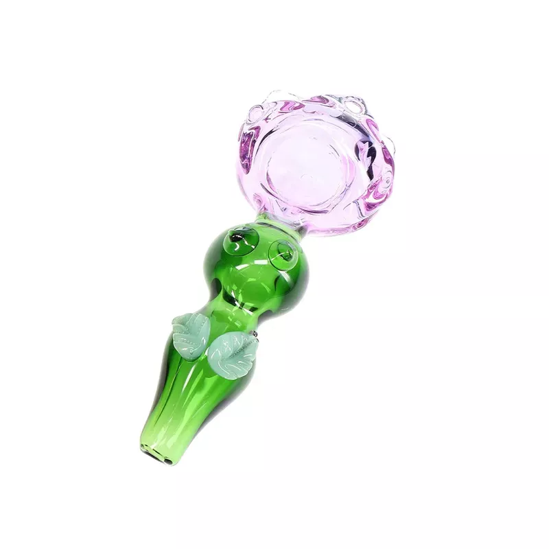 4.5 ” Multicolored Leaf Glass Hand Pipe