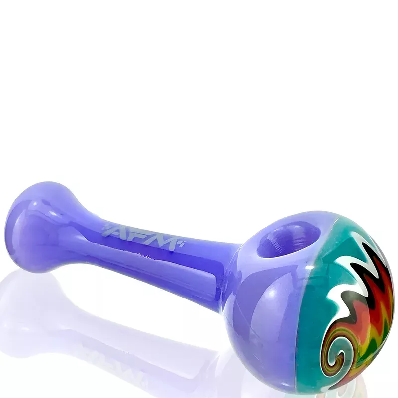 4 ” AFM Wig Wag Nail Glass Hand Pipe
