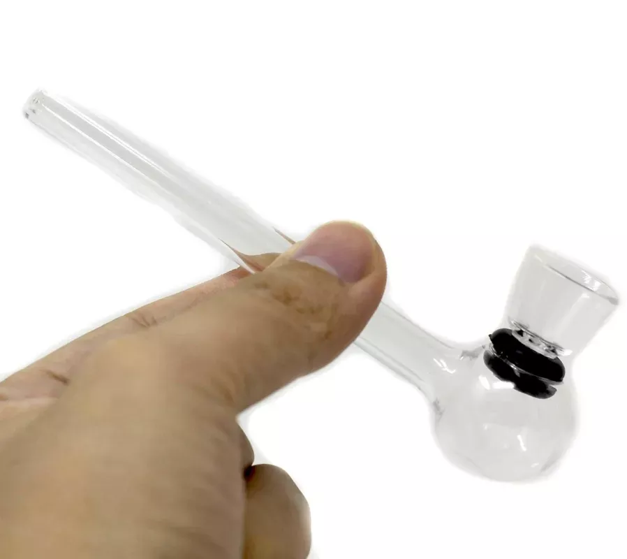 4 ” glass oil burner pipe with bowl set of 2