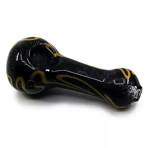 4 ” Golden Swirl: Fancy and Uniquely Useful Glass Hand Pipe