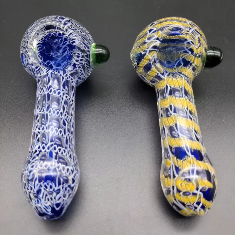 4 ” Hand Pipe Spoon Quilted Art Twisting