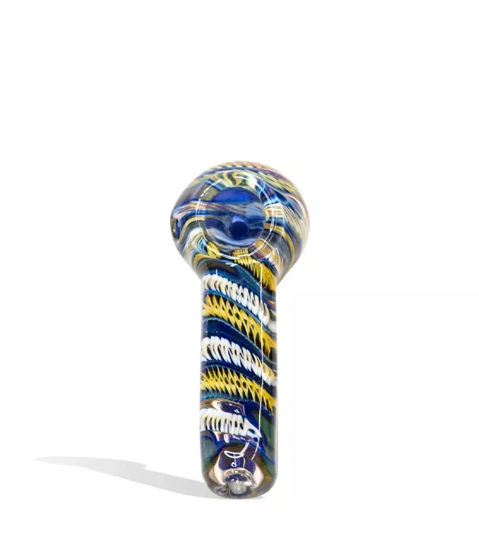 4 Inch Double Glass Flat Sided Hand Pipe