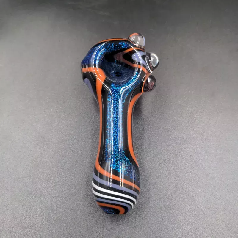 4 ” Shiny Blue Dichronic Hand Pipe