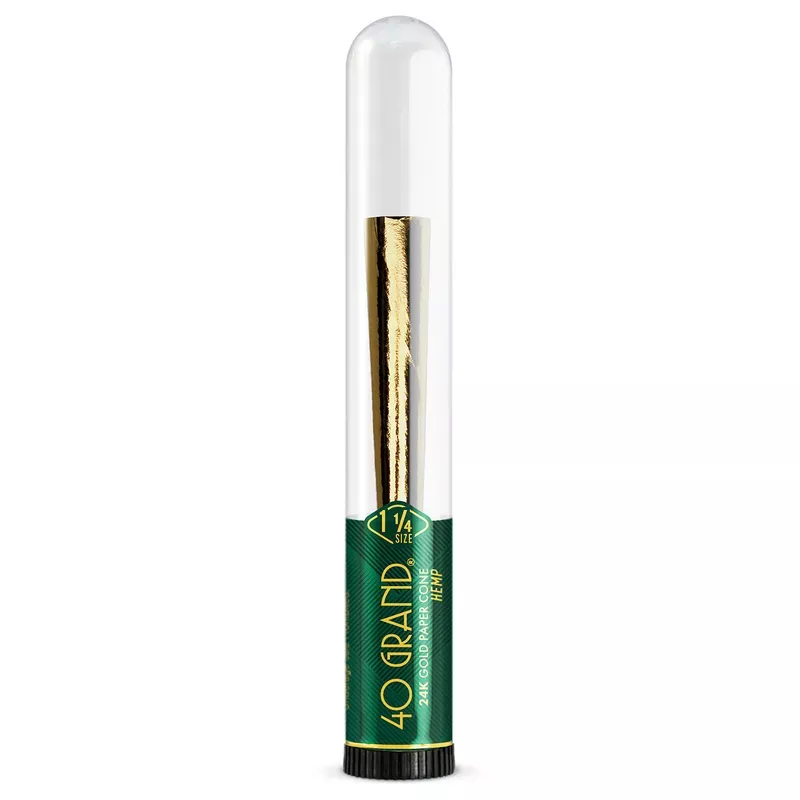 40 Grand 24 Karat Gold 1 1/4 Pre-Rolled Cone