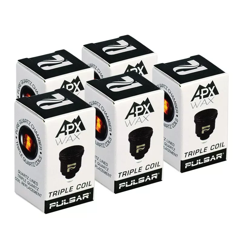 5PC BOX – Pulsar APX Wax V3 Replacement Triple Quartz Coil