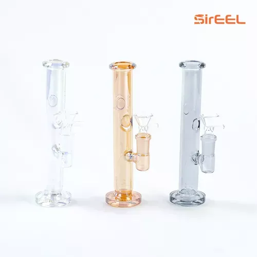 7″ SirEEL Iridized Tube Bong with Flower Bowl | Assorted Colors