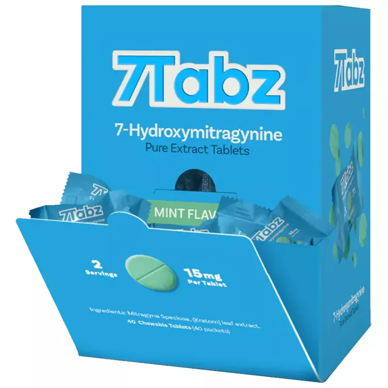 7TABZ 15MG 7-HYDROXYMITRAGYNINE PURE EXTRACT CHEWABLE TABLETS (40CT/BOX)