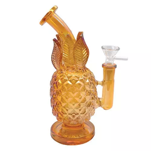 8.5 ” Pineapple Themed Bubbler