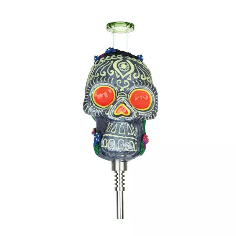 8.75 ” Pulsar Voodoo Skull Vapor Vessel with Ti Tip