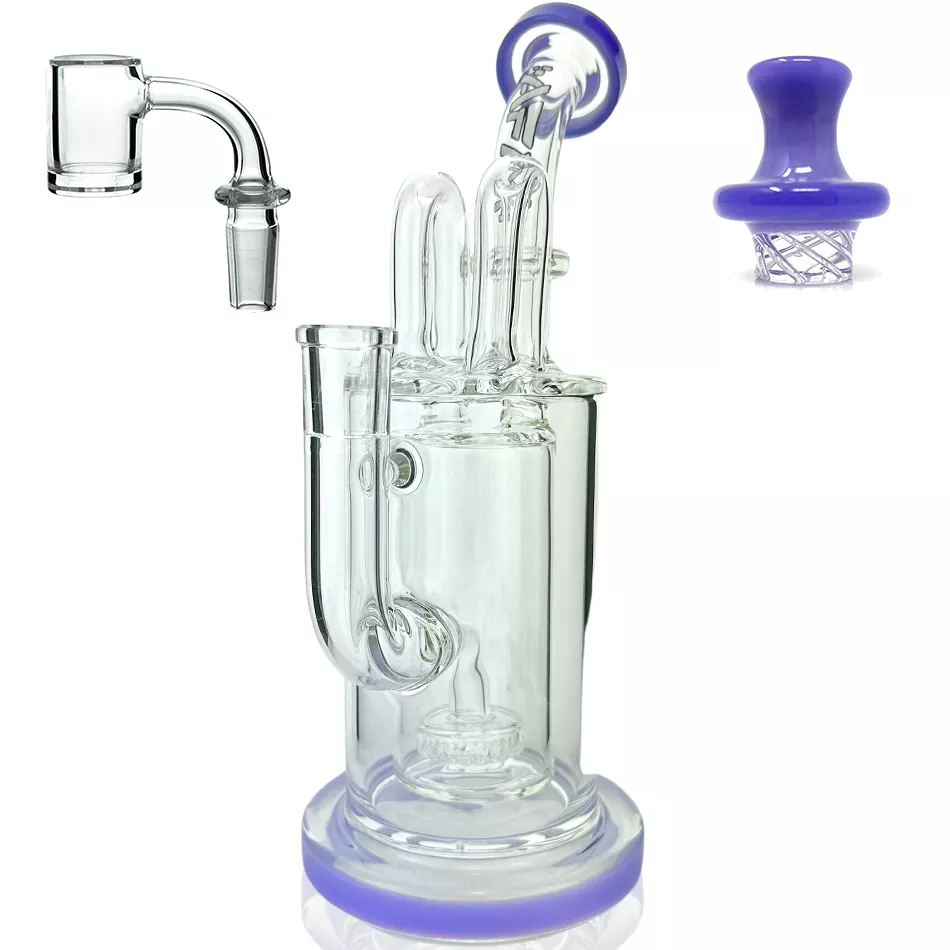 9.5 ” AFM Milky Way Pump Recycler Dab Rig + Quartz Banger Bundle