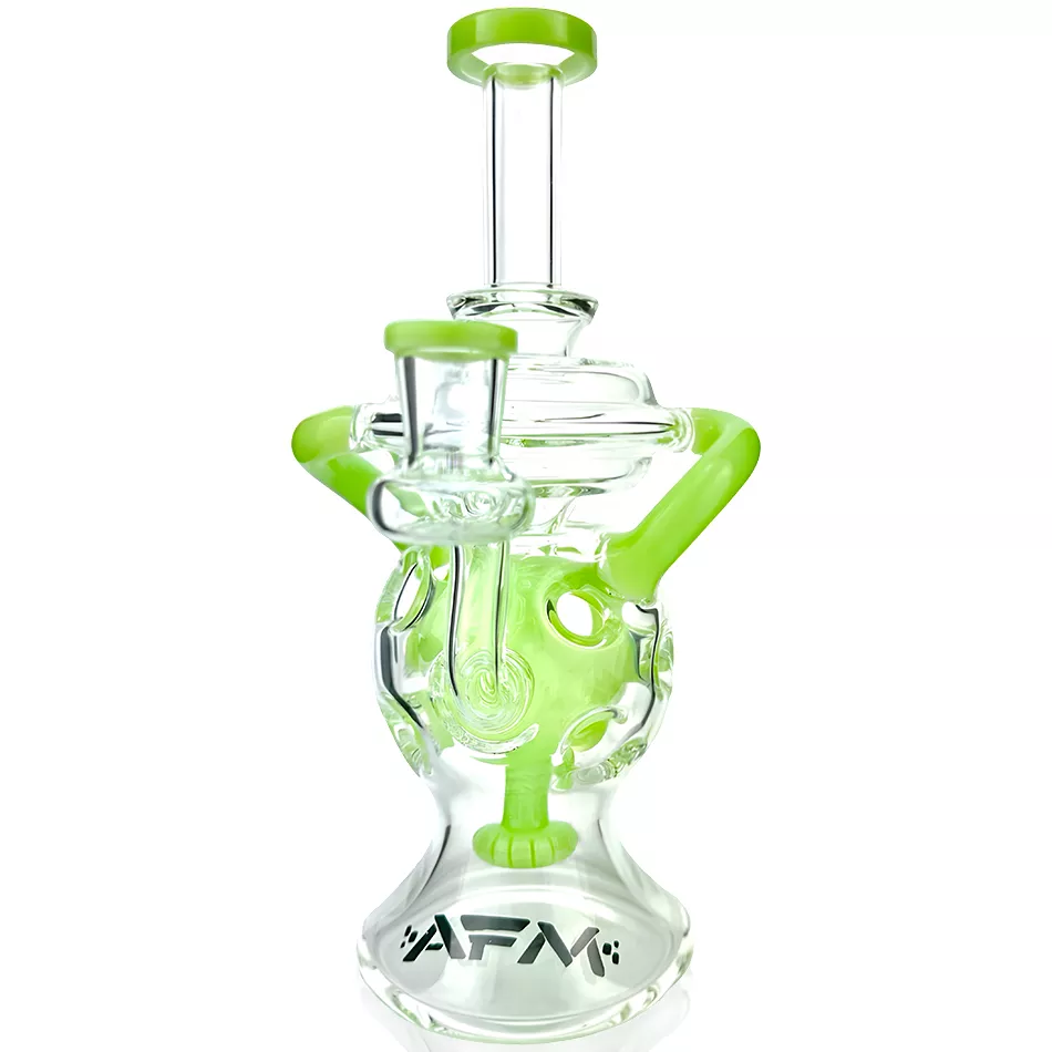 9 ” AFM Swiss Color Glass Recycler Dab Rig