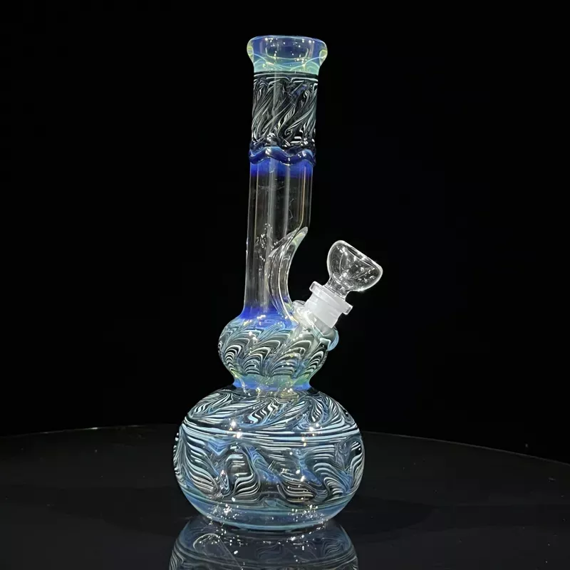 9″ Double Bubble Color Rake Bong