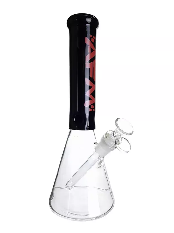 AFM – 12″ Beaker Bong w/ Full Color Neck – Black