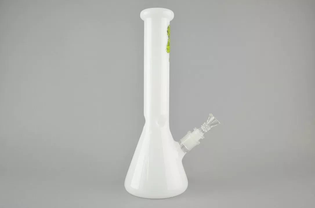 AFM – Beaker Bong w/ 14mm Slide & Downstem – White