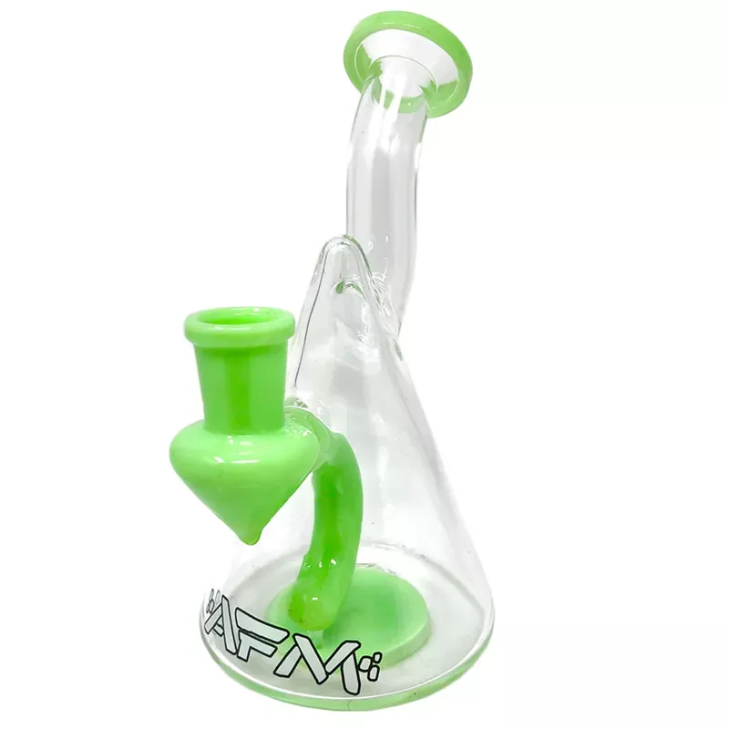 AFM Glass 6 ” Glass Dab Rig w/ Fixed Diffused Downstem – Green