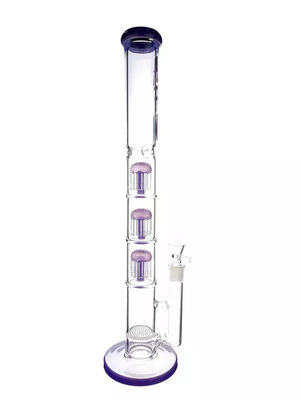 AFM – Honeycomb to Triple Tree Tube w/ 18mm Female Joint & Slide – Lavender