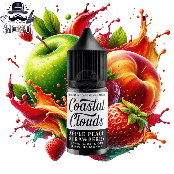 Apple Peach Strawberry 50MG E-Juice – Coastal Clouds
